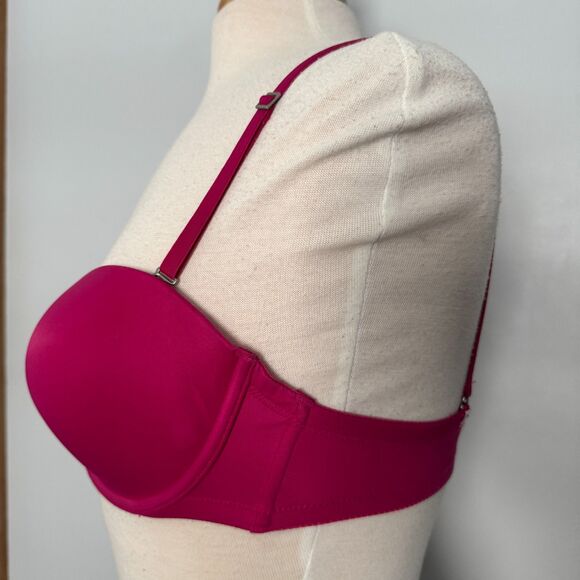 Pink Victoria's Secret Strapless Convertible Bra 36C - Picture 4 of 14
